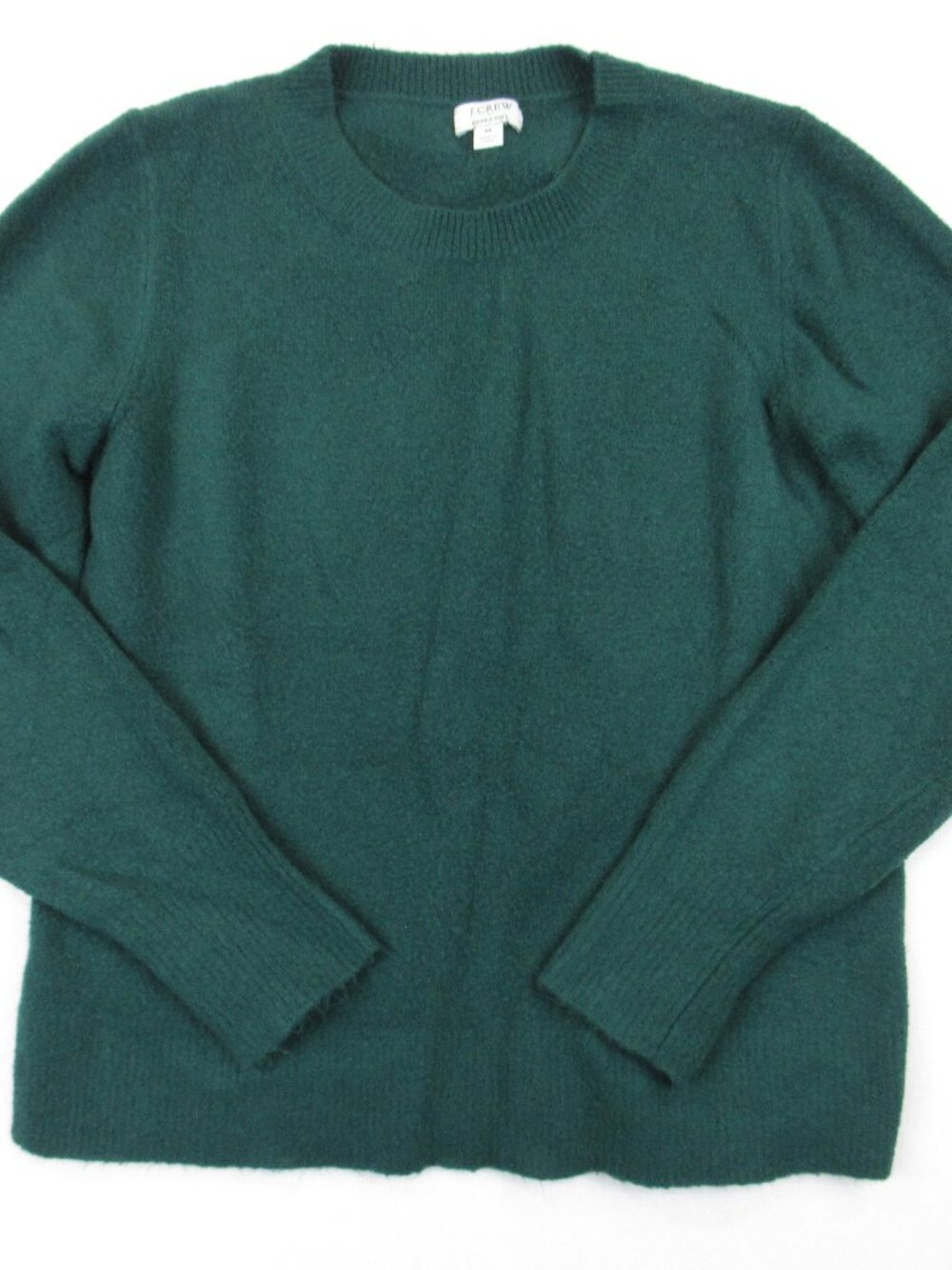 J.Crew Extra-Soft Crewneck Knit Sweater Women's Size M Green Preppy Minimalist